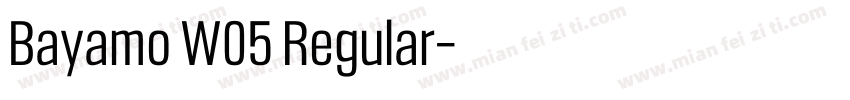 Bayamo W05 Regular字体转换